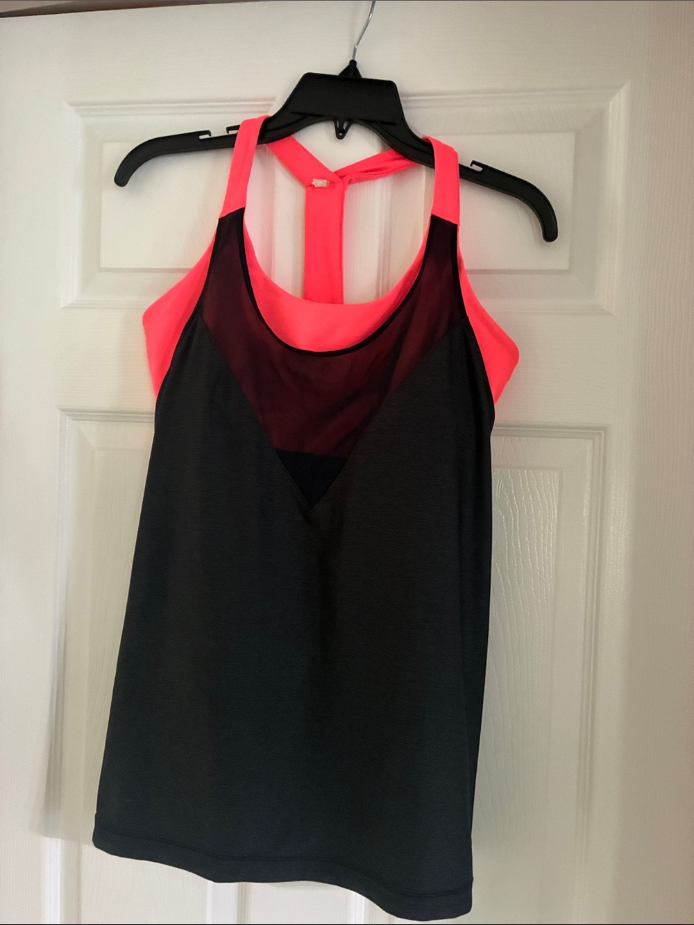 Under Armour Black and Neon Pink Racerback Tank Top
